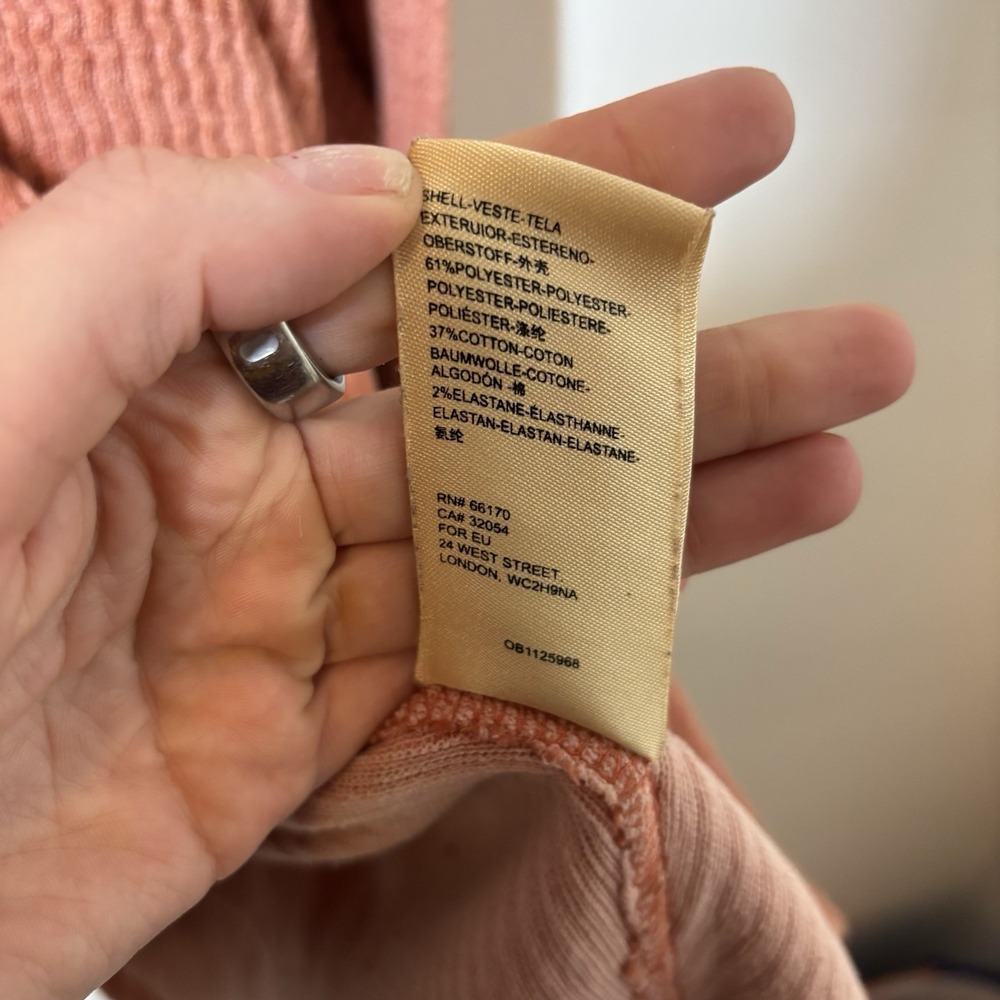 Free People Oversized V-Neck Ribbed Pullover - Dusty Rose - Picture 4 of 6